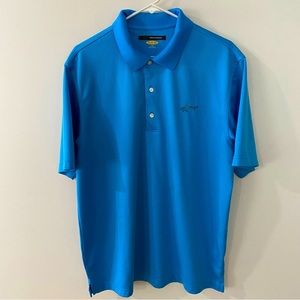 Greg Norman PlayDry Golf Polo L blue